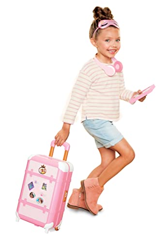 Princesas Disney – Juego de Maleta de Viaje para Niñas 3 años – Juguete para Niñas con 15 Accesorios Que no Pueden Faltar en tu Viaje