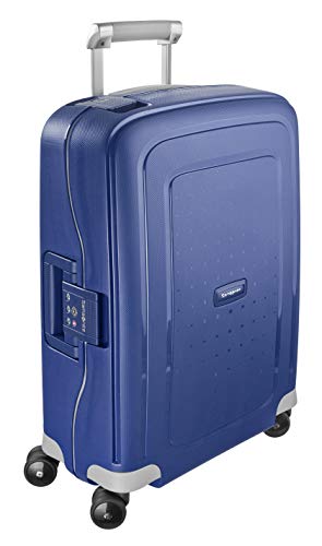 Samsonite S'Cure Spinner S - Maleta de equipaje, S (55 cm - 34 L), Cremallera, Azul (Dark Blue)