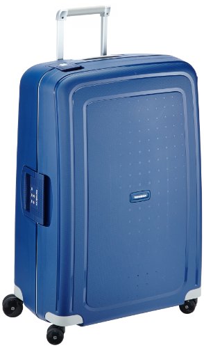 Samsonite S'Cure Spinner - Maleta de equipaje, L (75 cm - 102 L), Cremallera, Azul (Dark Blue)