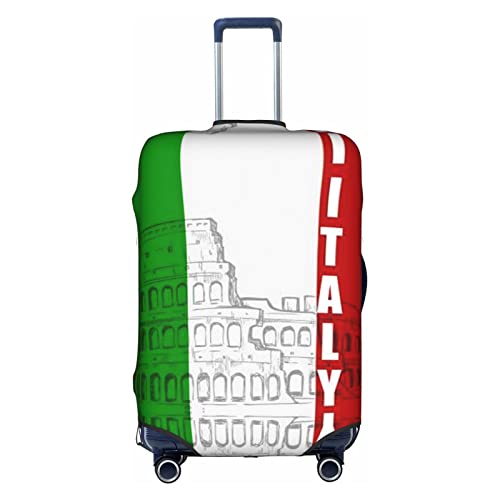 Mqgmz Funda protectora para maleta de viaje con bandera italiana del Coliseo Romano, a prueba de polvo, accesorios para equipaje
