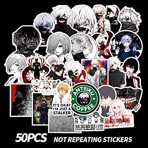 NOBRAND 50 Tokyo Ghoul Japanese Anime Graffiti Stickers Maleta Maleta Guitarra Coche Pegatinas Impermeables A Unos 7 cm